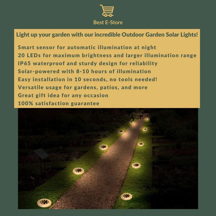 đ„New Waterproof Solar Powered Garden Lights