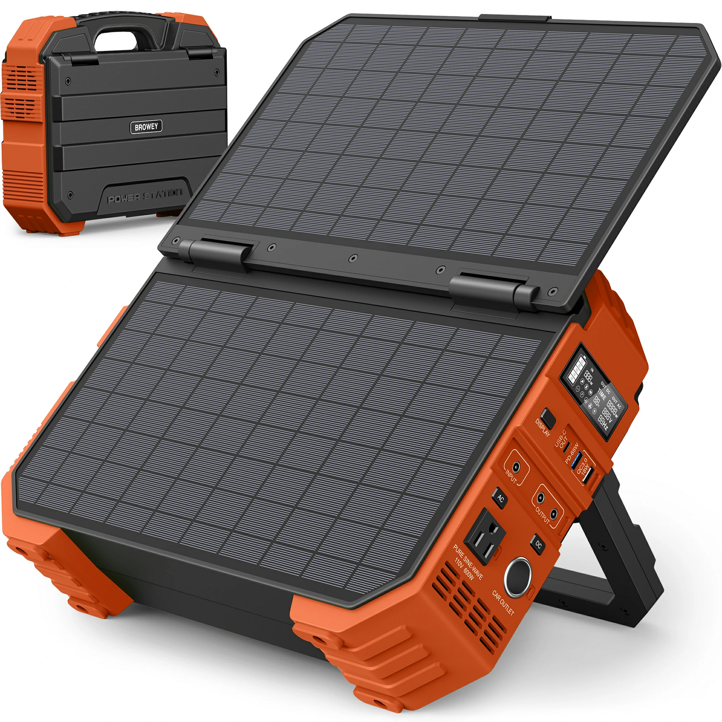 💥💯The latest model in 2025💥 Portable Power Station with Built-in Solar Panel