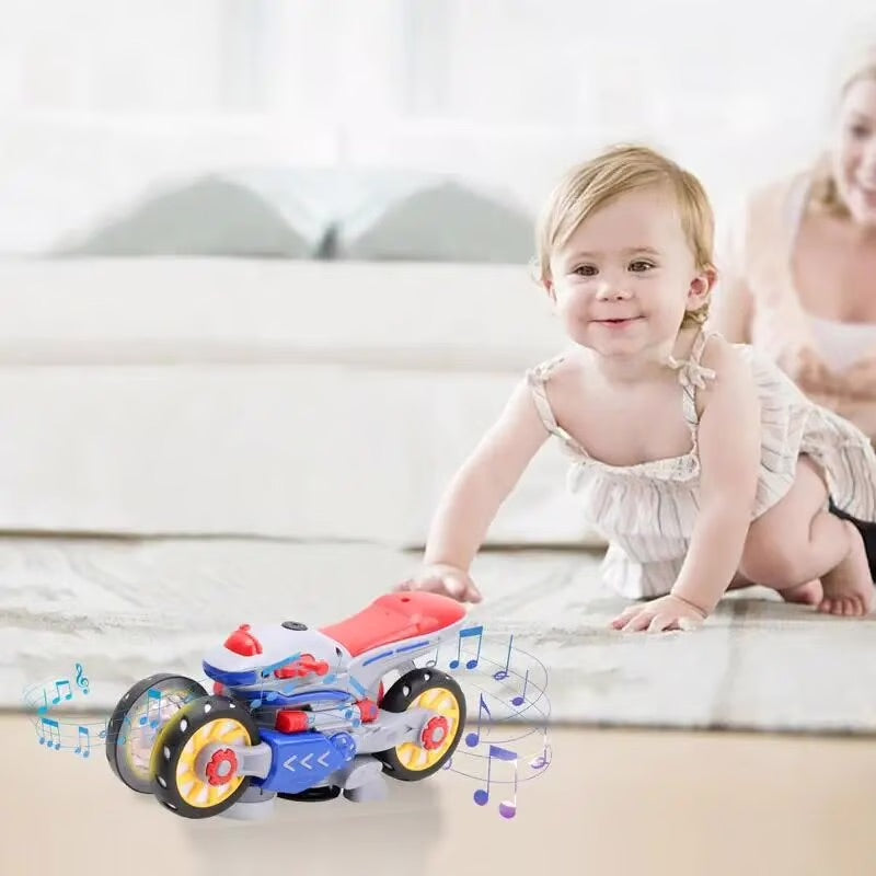 🎁TO DAY 49% OFF🎁 New Electric Light and Music Deformation Motorcycle