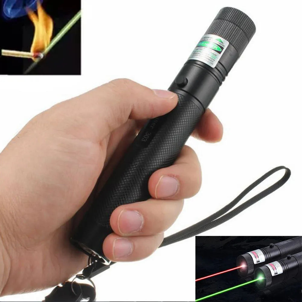 High Power Green Laser Pointer Torch with Continuous Line and Adjustable Focus for Hunting (Battery not included)