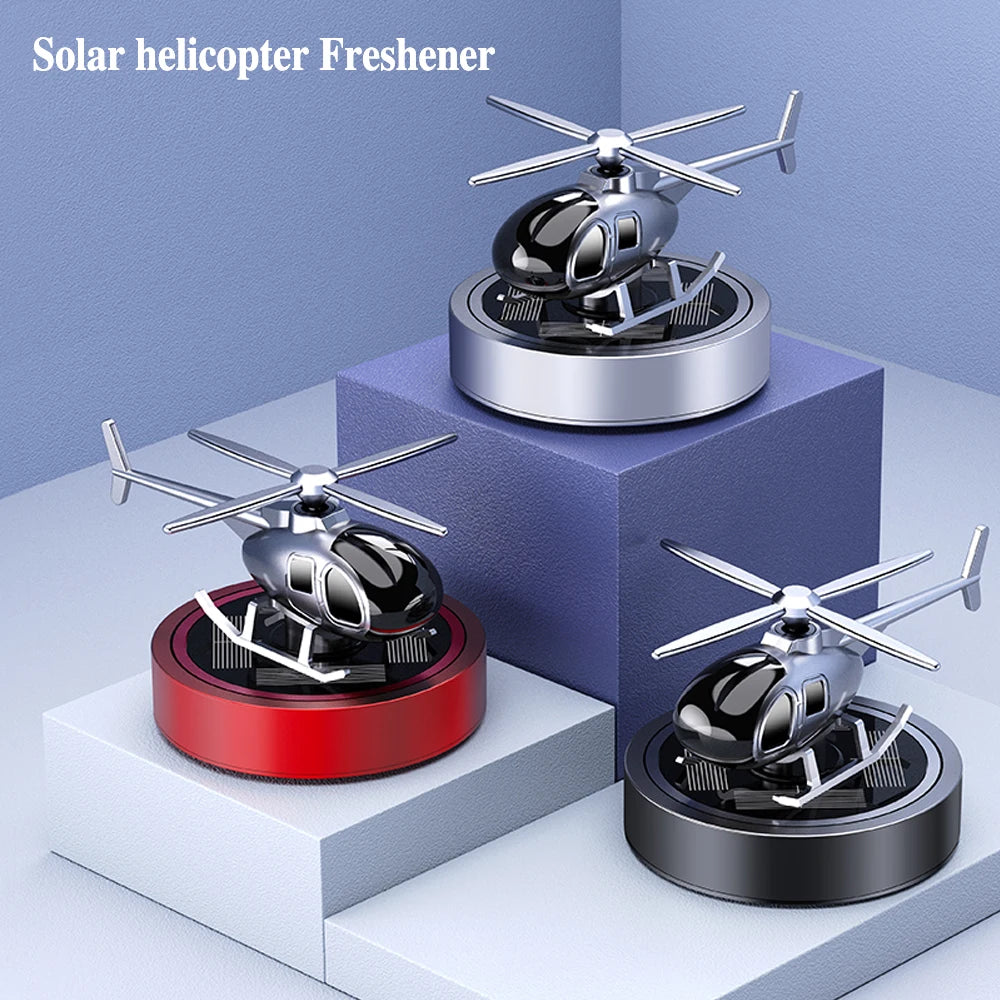 ๐ Solar Car Air Freshener Helicopter Perfume Diffuser ๐ฅ