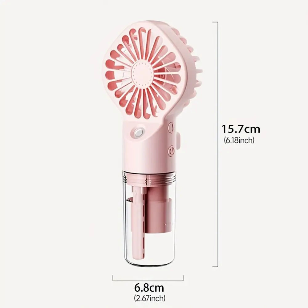 Portable Handheld Spray Fan: Mini Cooling Mist Fan for Outdoor and Dorm Use