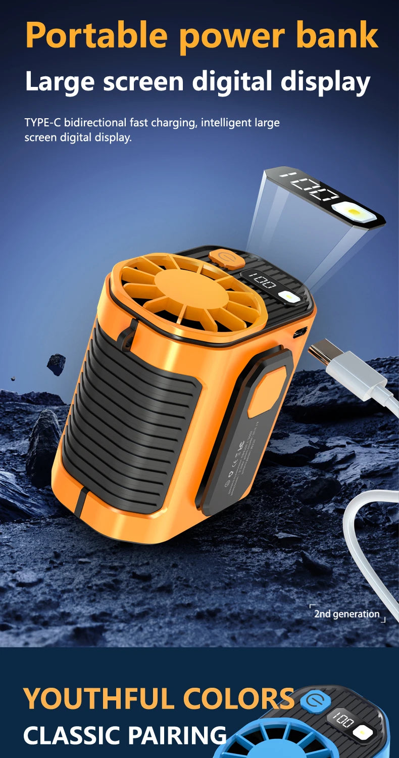 Portable Waist-Mounted Fan for Outdoor and Welding Work