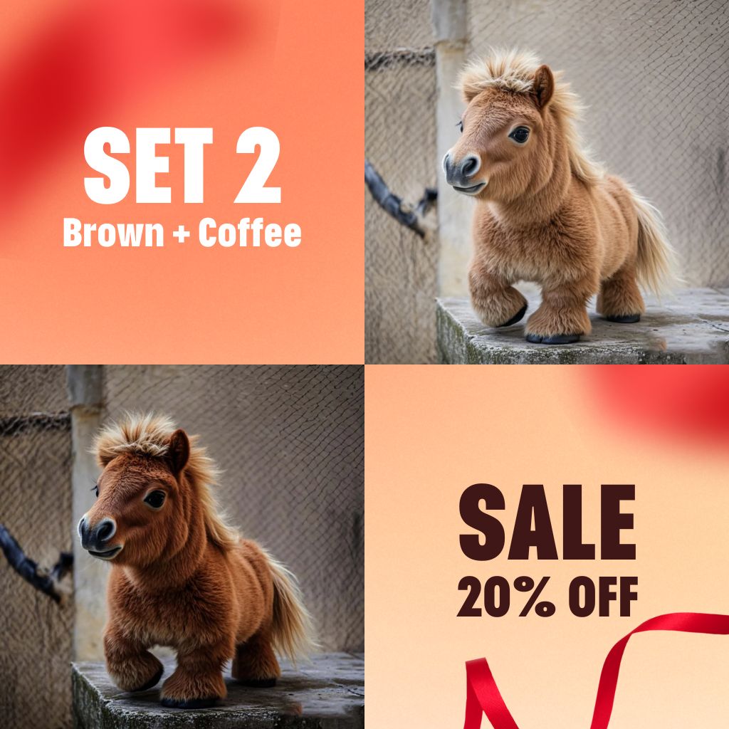 🎁Last Day Promotion 49% OFF 🐎Super realistic plush Pony🐎