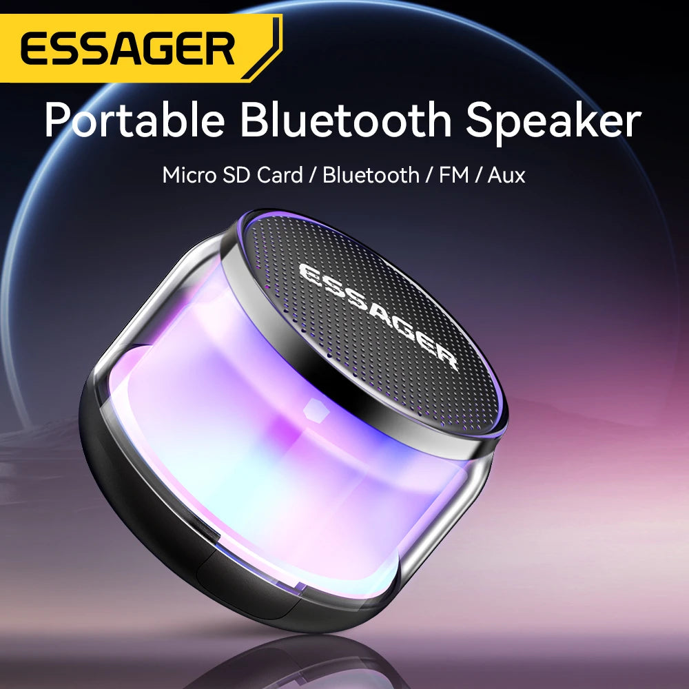 Essager Mini Bluetooth Speaker: Portable, Powerful Sound with LED Modes