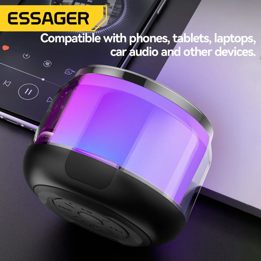 Essager Mini Bluetooth Speaker: Portable, Powerful Sound with LED Modes