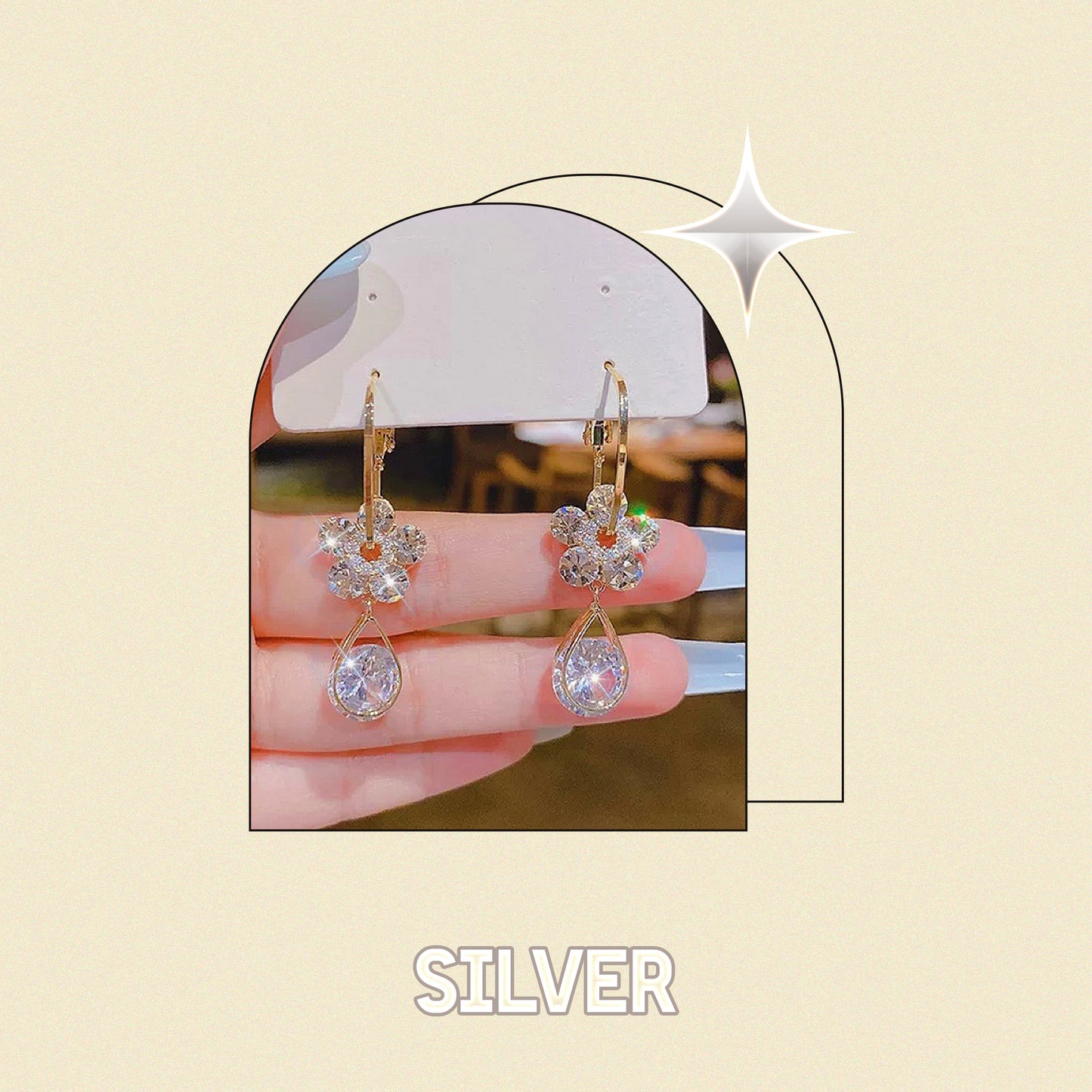 LAST DAY 70% OFF - Fashion Flower Crystal Earrings✨