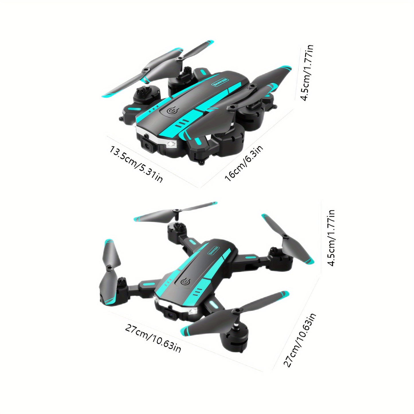 T6 Aerial Drone With HD Dual Camera, Intelligent Obstacle Avoidance, Foldable Quadcopter