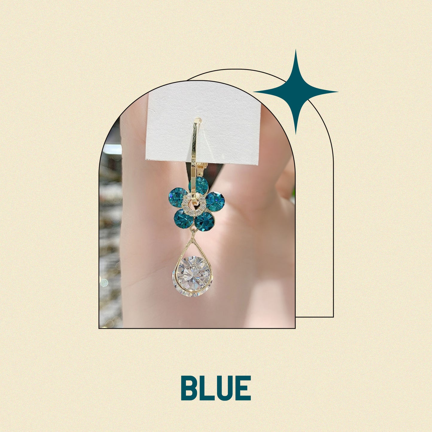 LAST DAY 70% OFF - Fashion Flower Crystal Earrings✨