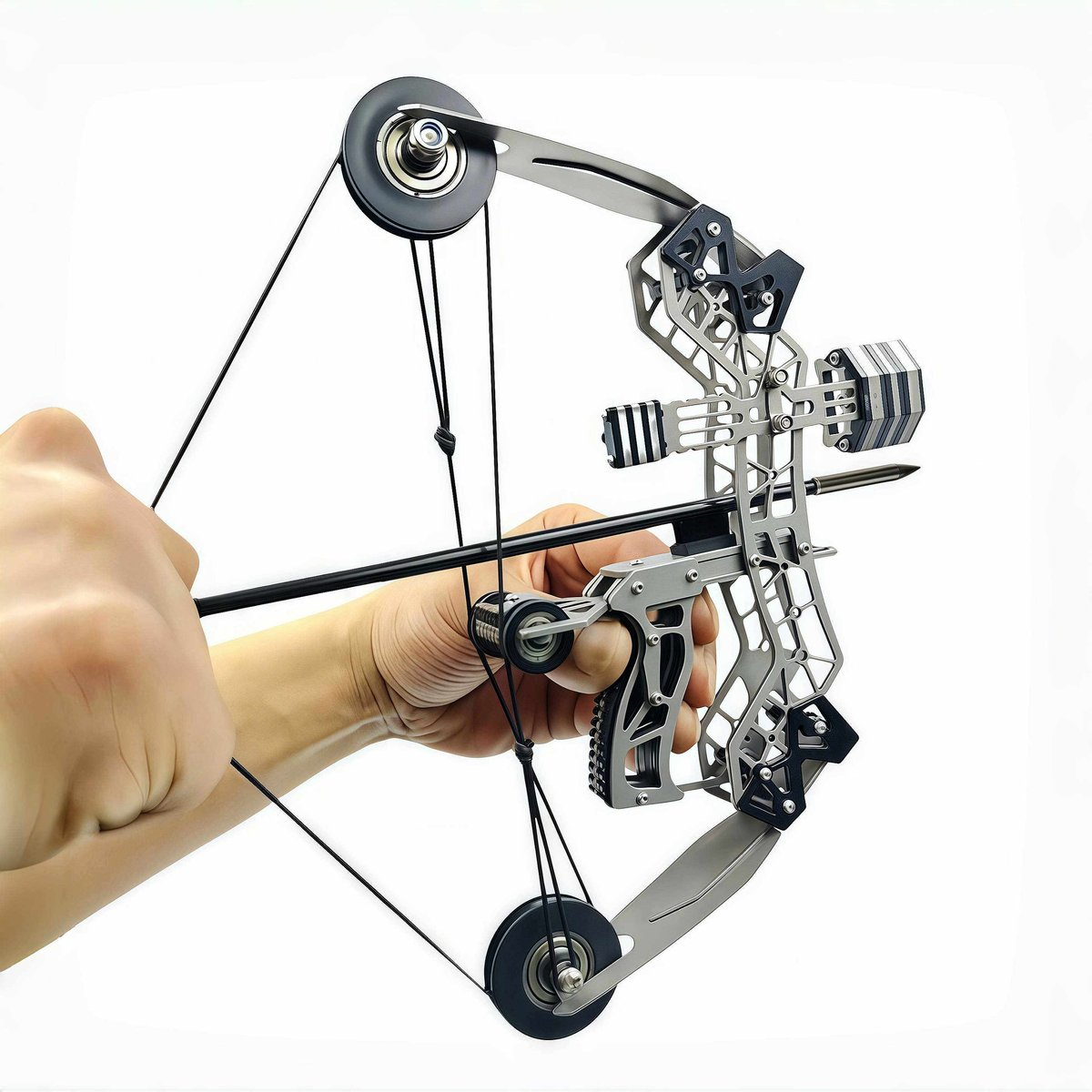 10.2-inch Stainless Steel Mini Composite Bow, Small Arrows, Suitable For Beginner Archery Practice, Entertainment and Fun Gift, Mini Bow Archery Set