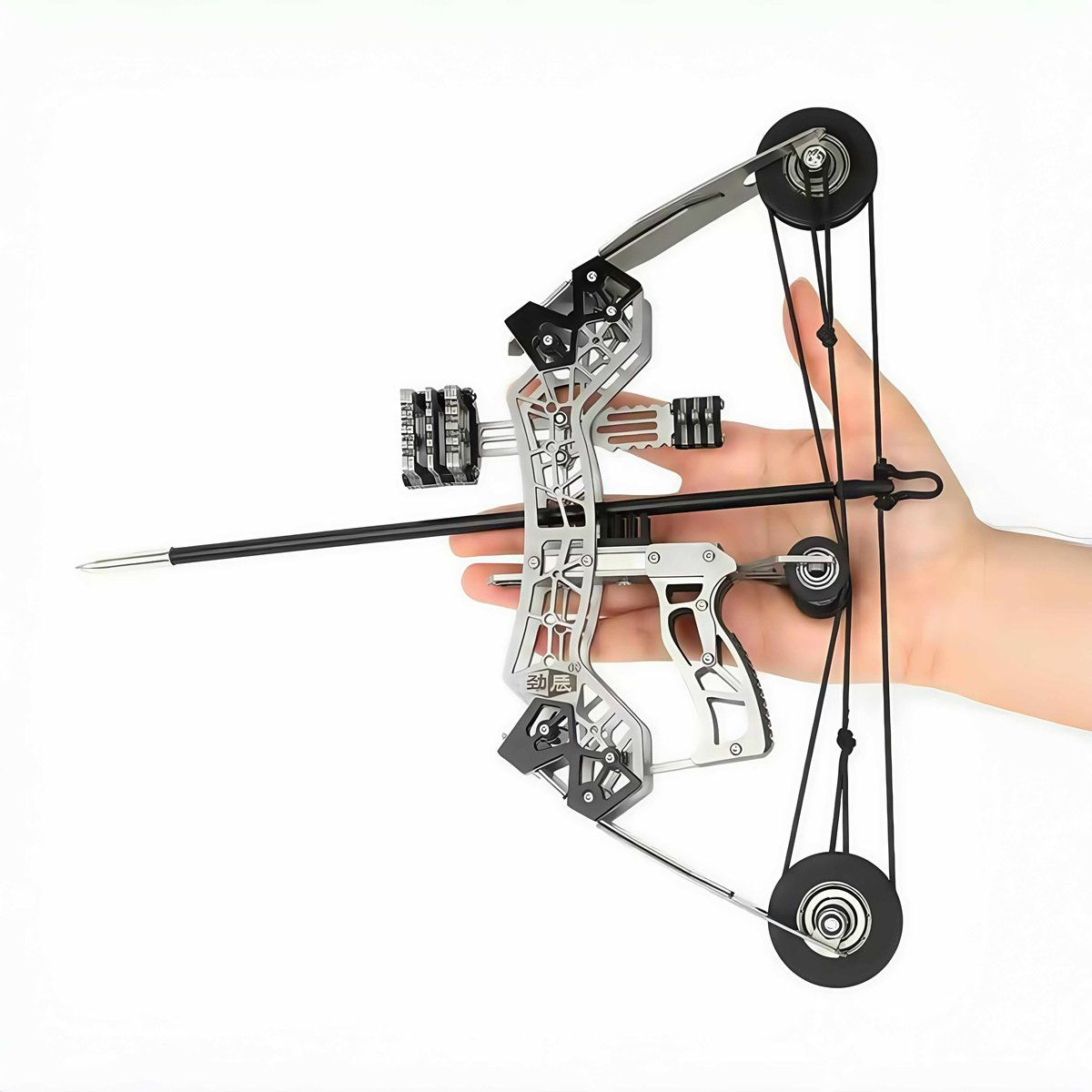10.2-inch Stainless Steel Mini Composite Bow, Small Arrows, Suitable For Beginner Archery Practice, Entertainment and Fun Gift, Mini Bow Archery Set