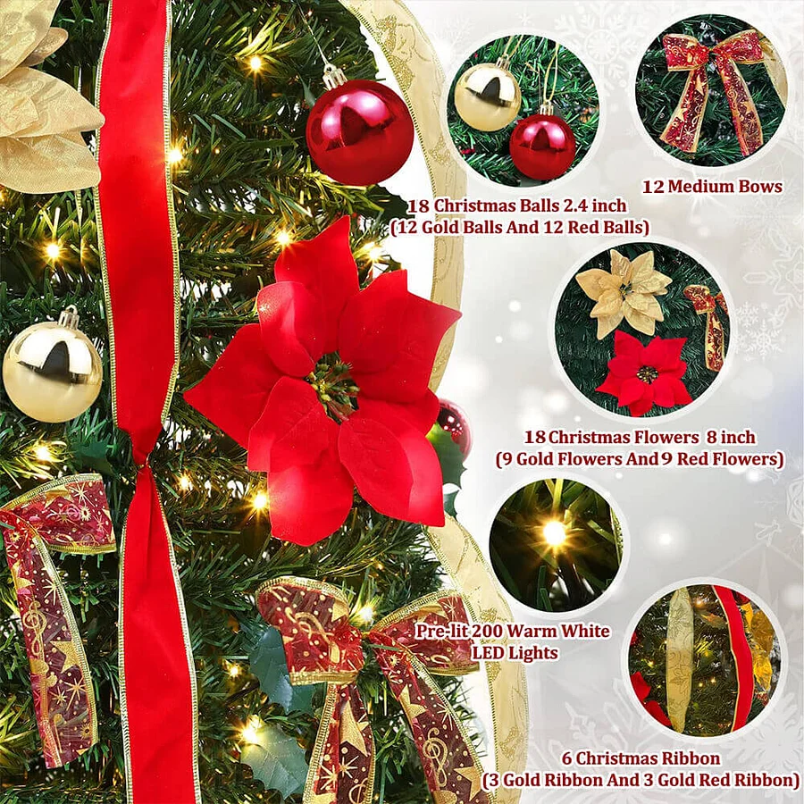 Pop-Up Red Christmas Tree (Free Storage Bag)