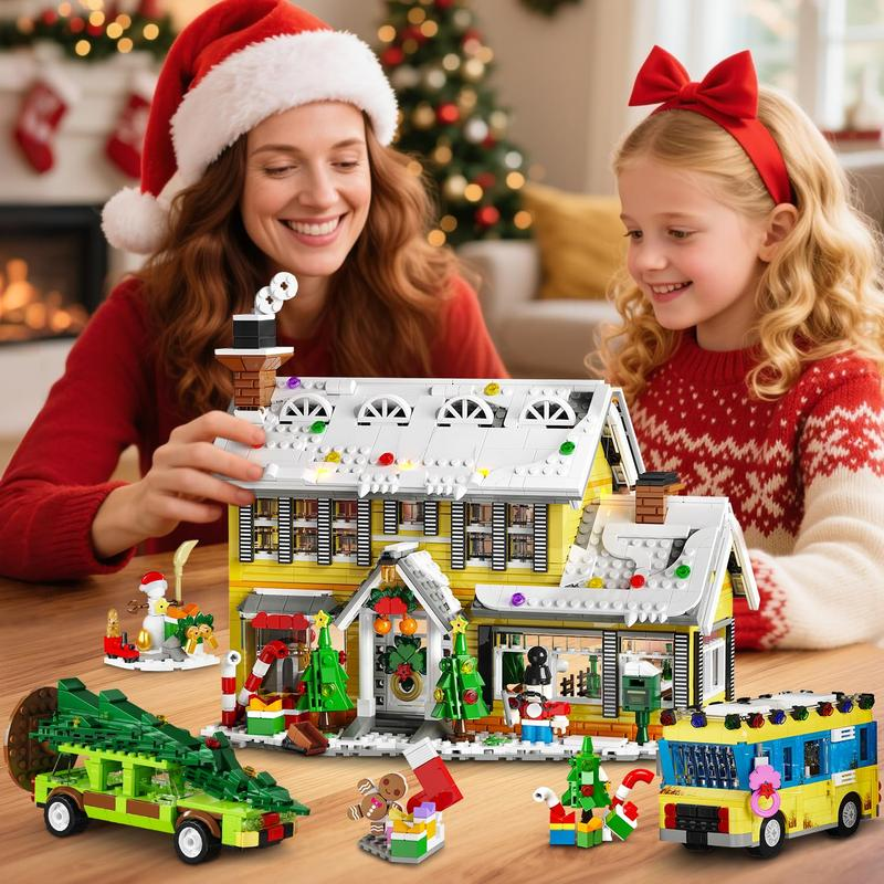 Christmas Promotion🎄50% Off 🔥 Advent Calendar 2025 Christmas Building Set with Light, 24 Days Christmas Countdown House Mini Building Block Kit