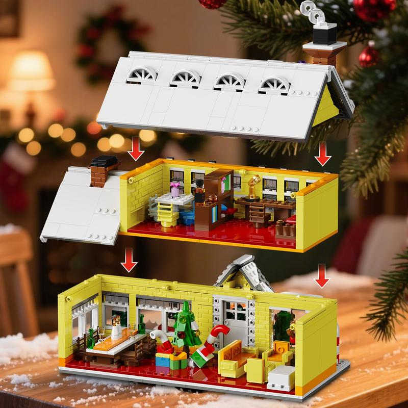 Christmas Promotion🎄50% Off 🔥 Advent Calendar 2025 Christmas Building Set with Light, 24 Days Christmas Countdown House Mini Building Block Kit