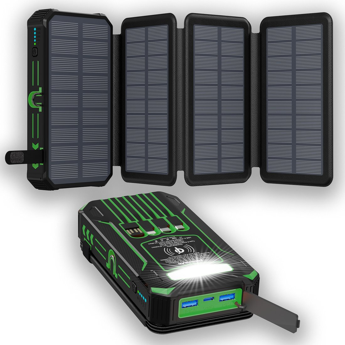 Outdoor Foldable Solar Large Capacity Charger Mobile Power Bank