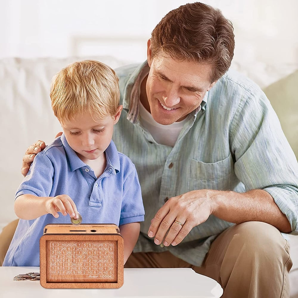 🎁Cash Wooden Savings Box