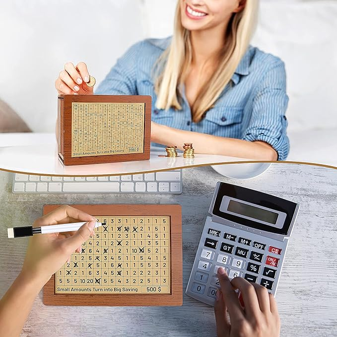🎁Cash Wooden Savings Box
