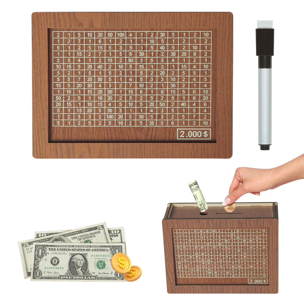 🎁Cash Wooden Savings Box
