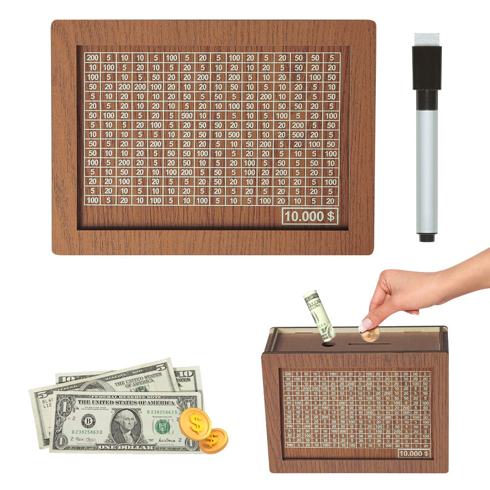 🎁Cash Wooden Savings Box