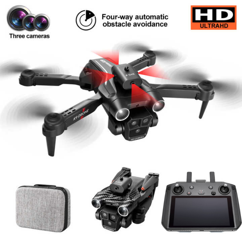 ✨NEW - Drone with 4K Camera, 3 Cameras And 360° Obstacle Avoidance, Optical Flow Positioning, One-click Take Off/landing with Auto Return, Smart Follow Function, Waterproof!