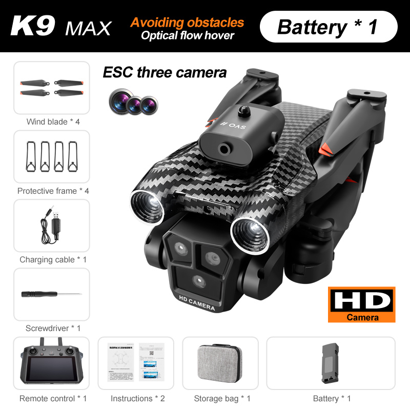 ✨NEW - Drone with 4K Camera, 3 Cameras And 360° Obstacle Avoidance, Optical Flow Positioning, One-click Take Off/landing with Auto Return, Smart Follow Function, Waterproof!