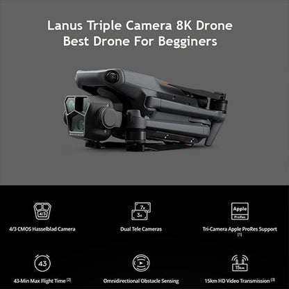 ✨Drone with 4K Camera Suitable for Adults, HS175D Remote Control Quadcopter with Auto Return, Follow Me, Brushless Motor, Circular Flight, Waypoints, Altitude Hold, Headless Mode, ~43 Minutes Long Flight Time!!
