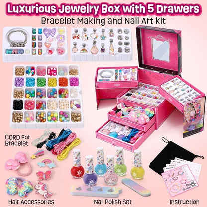 🎅Early Christmas Sale 50% OFF 🎁 Girls Charm Bracelet Making Kit