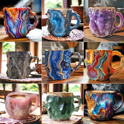 🌲Early Christmas Sale  ✨️2024 New Mineral Crystal Coffee Mugs☕