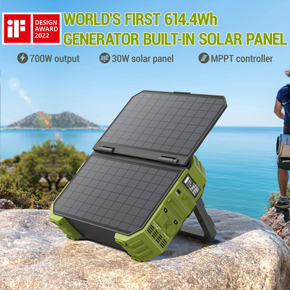 💥💯The latest model in 2025💥 Portable Power Station with Built-in Solar Panel