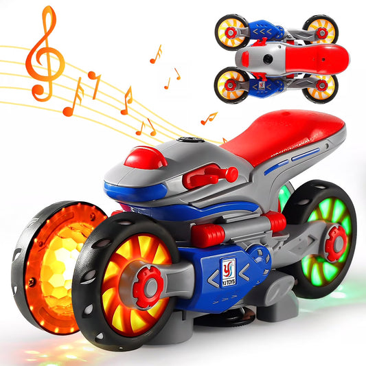 🎁TO DAY 49% OFF🎁 New Electric Light and Music Deformation Motorcycle