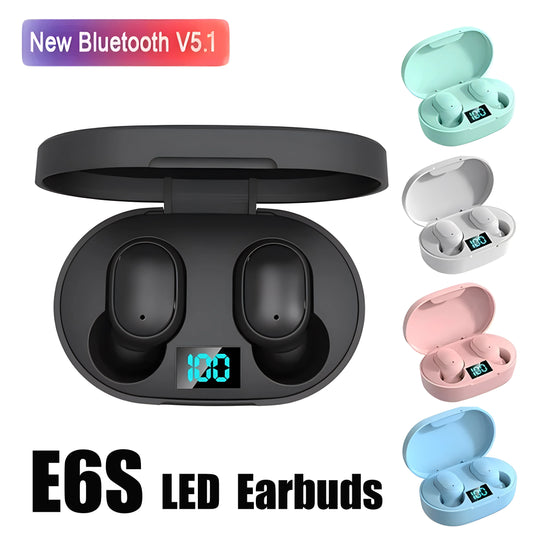 E6S TWS Wireless Headphones Bluetooth Earphone