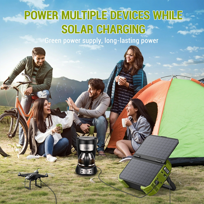 💥💯The latest model in 2025💥 Portable Power Station with Built-in Solar Panel