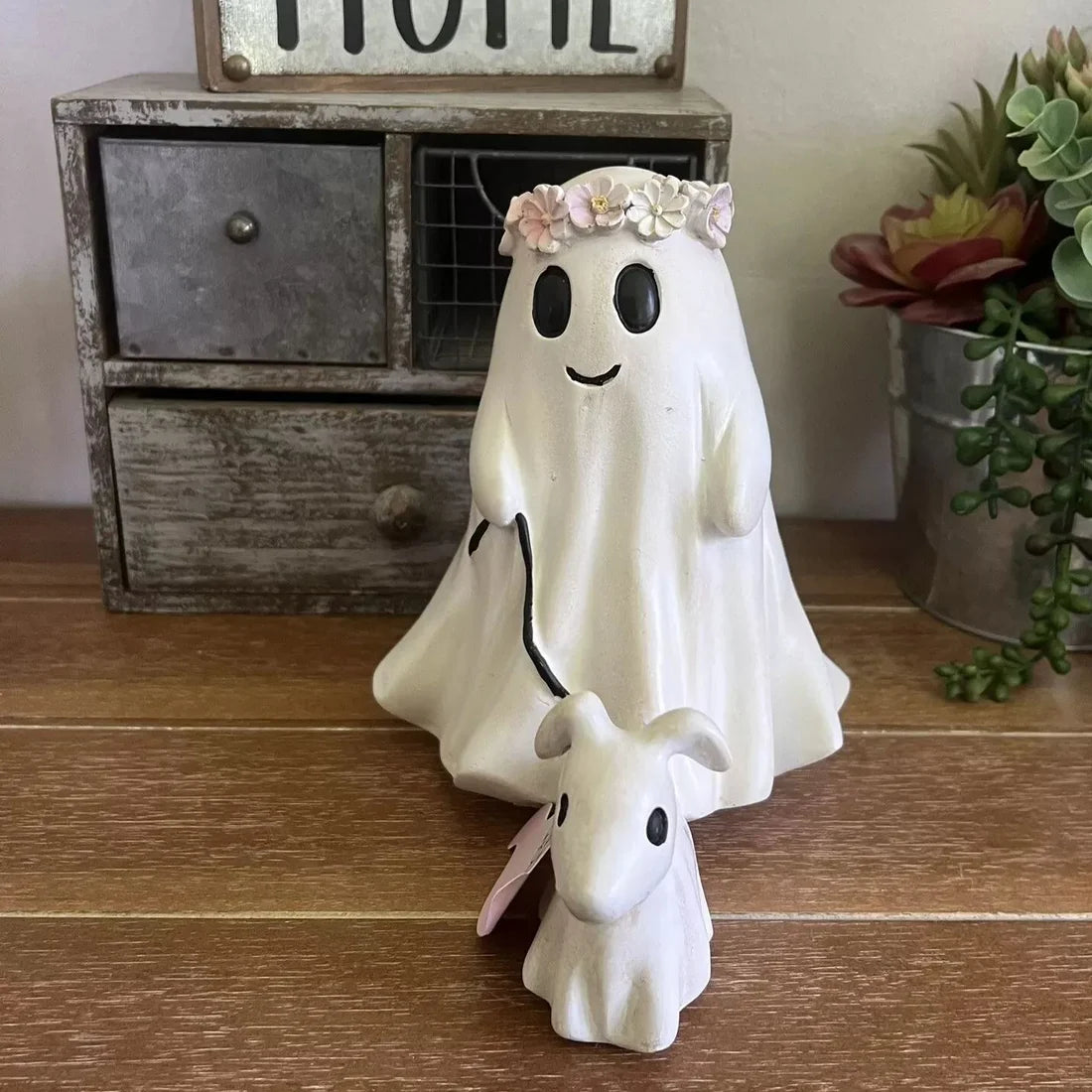 🎃Early Halloween Specials 49% ✨ 2024 Ghost Walking Dog Statue 👻🔥