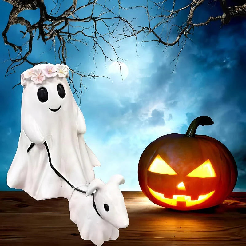 🎃Early Halloween Specials 49% ✨ 2024 Ghost Walking Dog Statue 👻🔥