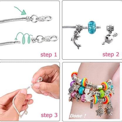 🎅Early Christmas Sale 50% OFF 🎁 Girls Charm Bracelet Making Kit