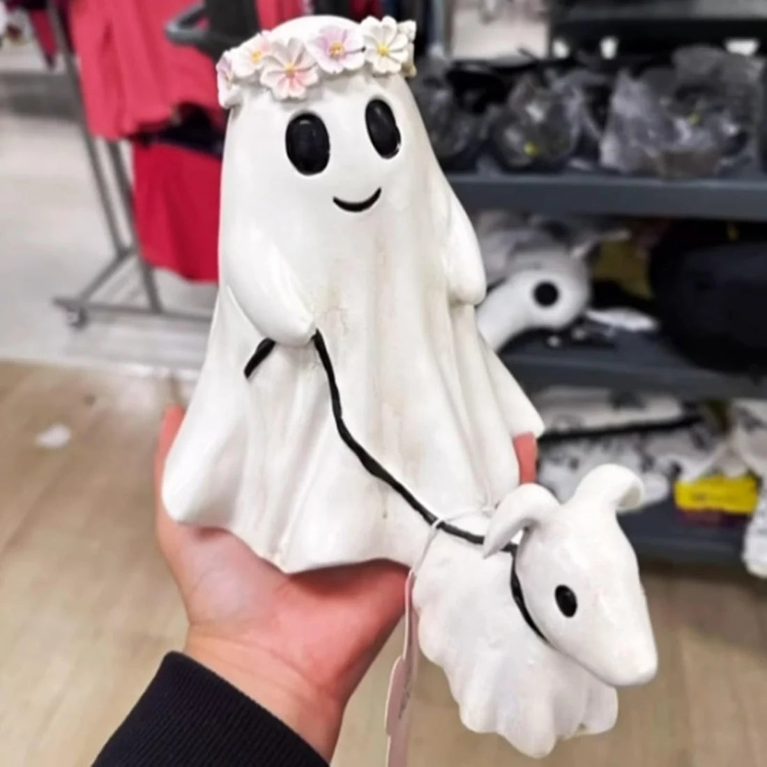 🎃Early Halloween Specials 49% ✨ 2024 Ghost Walking Dog Statue 👻🔥