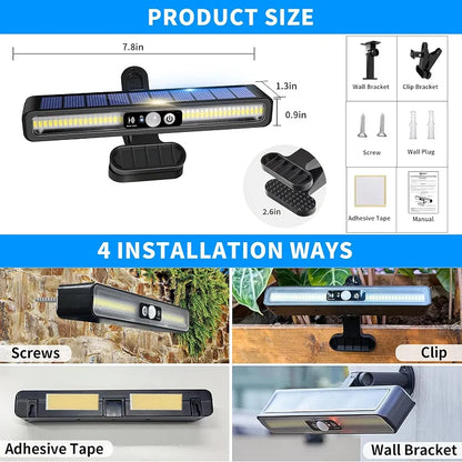 Clip On Solar Motion Lights Outdoor Waterproof