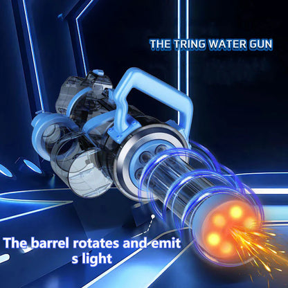 👑#1 BEST SELLER🔥 Automatic Rotating Electric Gatling Water Gun with Light Effect