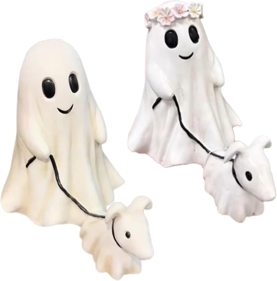 🎃Early Halloween Specials 49% ✨ 2024 Ghost Walking Dog Statue 👻🔥