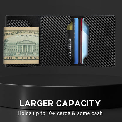✨TO DAY 49% OFF✨AirTag Wallet for Men - with Pop Up Aluminum Case Money Clip Slim Leather Slots Credit Card Holder RFID Blocking Bifold Minimalist Wallet