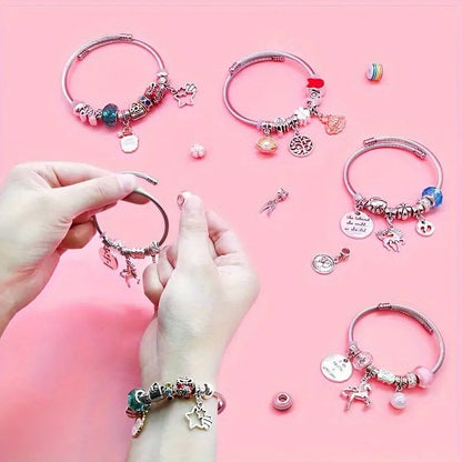 🎅Early Christmas Sale 50% OFF 🎁 Girls Charm Bracelet Making Kit