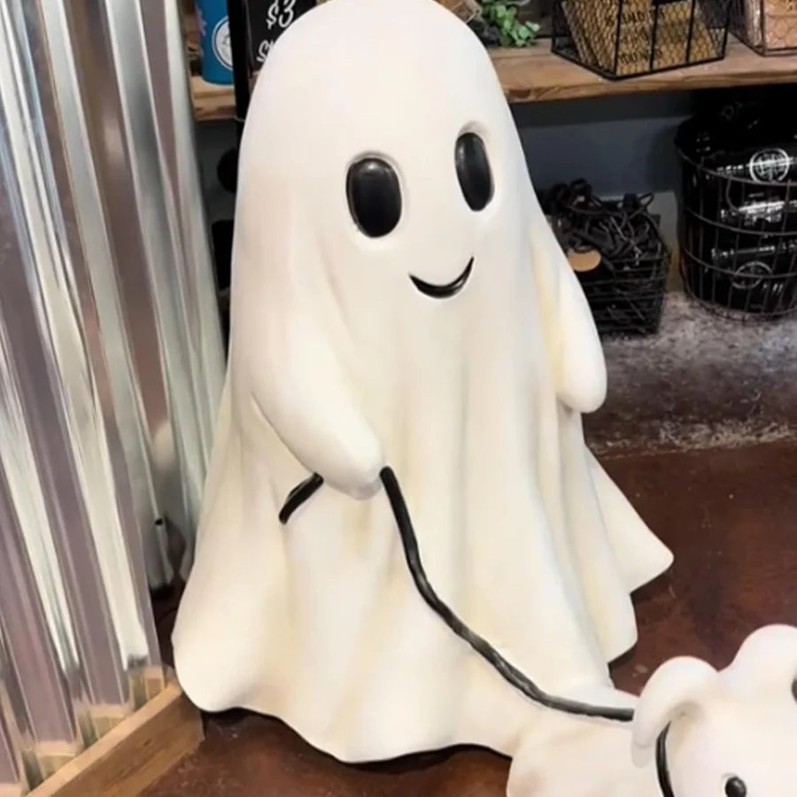 🎃Early Halloween Specials 49% ✨ 2024 Ghost Walking Dog Statue 👻🔥