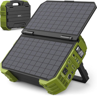 💥💯The latest model in 2025💥 Portable Power Station with Built-in Solar Panel