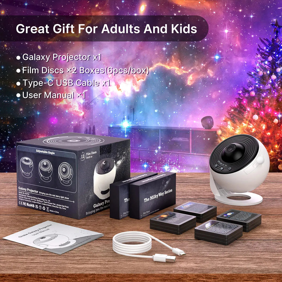 13-in-1 Star and Aurora Galaxy Projector for Bedroom