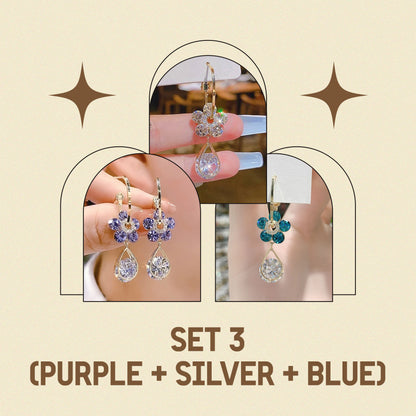 LAST DAY 70% OFF - Fashion Flower Crystal Earrings✨