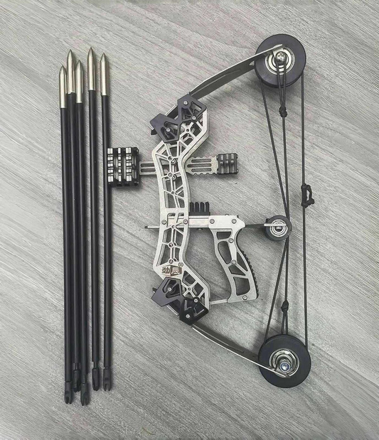 10.2-inch Stainless Steel Mini Composite Bow, Small Arrows, Suitable For Beginner Archery Practice, Entertainment and Fun Gift, Mini Bow Archery Set
