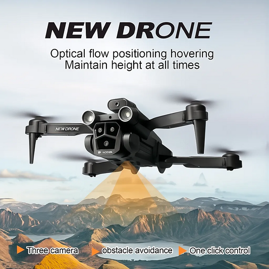 ✨NEW - Drone with 4K Camera, 3 Cameras And 360° Obstacle Avoidance, Optical Flow Positioning, One-click Take Off/landing with Auto Return, Smart Follow Function, Waterproof!