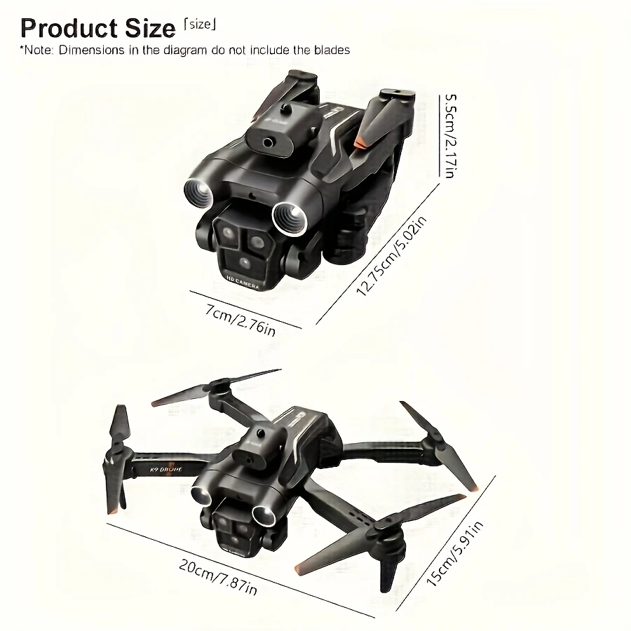 ✨NEW - Drone with 4K Camera, 3 Cameras And 360° Obstacle Avoidance, Optical Flow Positioning, One-click Take Off/landing with Auto Return, Smart Follow Function, Waterproof!